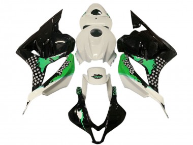 2009-2012 Honda CBR600RR Motorcycle Fairings - White Green Glossy Black Splatter Canada Websites