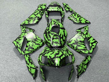 2003-2004 Honda CBR600RR Motorcycle Fairings - Green Black Camouflage Canada Websites