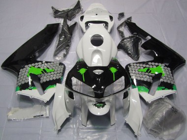 2005-2006 Honda CBR600RR Motorcycle Fairings - White Green Black Splatter Canada Websites
