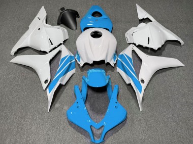 2009-2012 Honda CBR600RR Motorcycle Fairings - White Light Blue Stripe Canada Websites