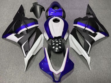 2009-2012 Honda CBR600RR Motorcycle Fairings - Dark Blue Matte Black Star Canada Websites
