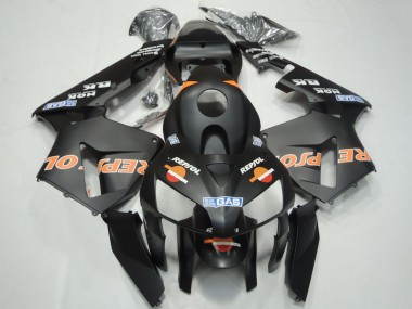 2003-2004 Honda CBR600RR Motorcycle Fairings - Matte Black Orange Repsol Canada Websites
