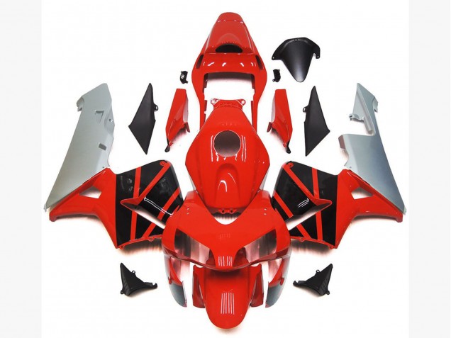 2003-2004 Honda CBR600RR Motorcycle Fairings - Silver Red Glossy Black OEM Style Canada Websites