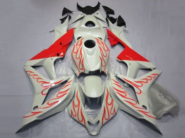2007-2008 Honda CBR600RR Motorcycle Fairings - White Red Flame Canada Websites