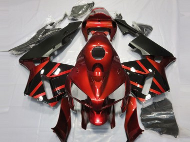 2005-2006 Honda CBR600RR Motorcycle Fairings - Red Glossy Black Design Canada Websites
