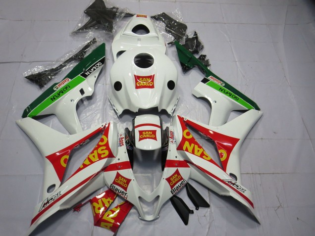 2007-2008 Honda CBR600RR Motorcycle Fairings - White Red Green Yellow San Carlo Canada Websites
