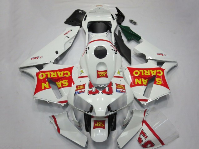 2003-2004 Honda CBR600RR Motorcycle Fairings - White Red Yellow San Carlo 58 Canada Websites