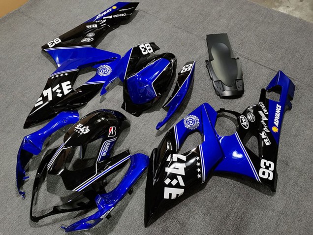 2005-2006 Suzuki GSXR 1000 Motorcycle Fairings - Blue Glossy Black White Canada Websites