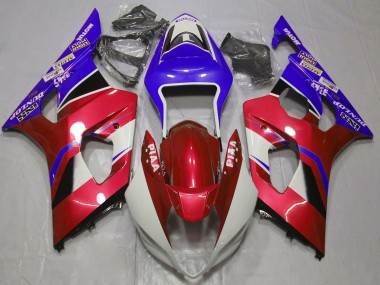 2003-2004 Suzuki GSXR 1000 Motorcycle Fairings - Candy Red White Blue Canada Websites