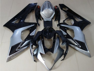 2005-2006 Suzuki GSXR 1000 Motorcycle Fairings - Glossy Black Silver Canada Websites