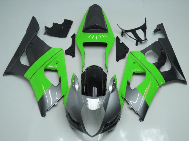2003-2004 Suzuki GSXR 1000 Motorcycle Fairings - Green Silver Black Canada Websites