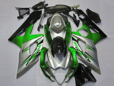 2005-2006 Suzuki GSXR 1000 Motorcycle Fairings - Green Silver Black Canada Websites