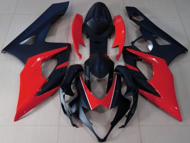 2005-2006 Suzuki GSXR 1000 Motorcycle Fairings - Matte Black Red Canada Websites