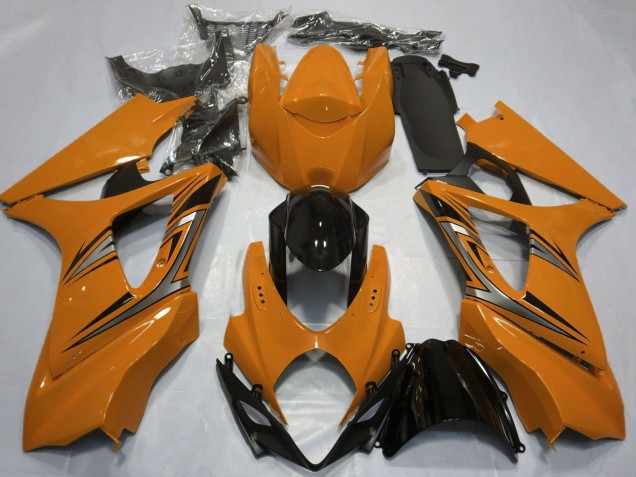 2007-2008 Suzuki GSXR 1000 Motorcycle Fairings - Orange Glossy Black OEM Style Canada Websites