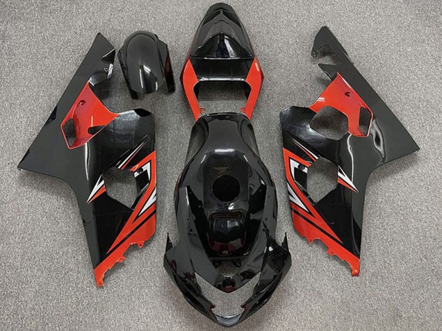 2004-2005 Suzuki GSXR 600 / GSXR 750 Motorcycle Fairings - Glossy Black Red Canada Websites