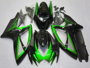 2006-2007 Suzuki GSXR 600 / GSXR 750 Motorcycle Fairing - Green Glossy Black Matte Black Canada Websites