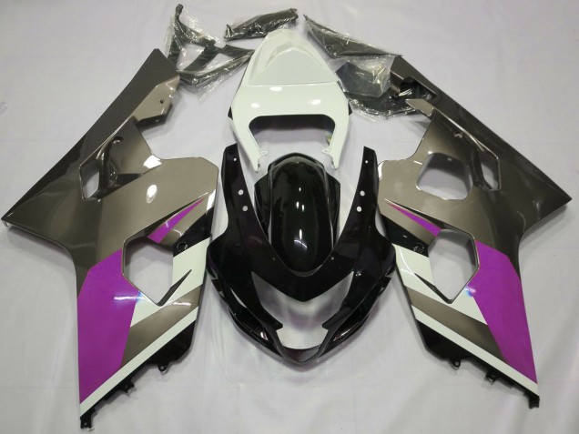2004-2005 Suzuki GSXR 600 / GSXR 750 Motorcycle Fairings - White Pink Grey Glossy Black Canada Websites