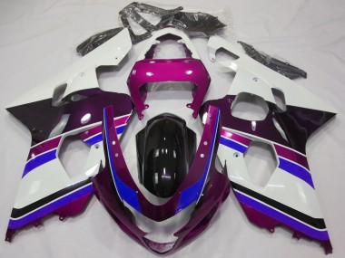 2004-2005 Suzuki GSXR 600 / GSXR 750 Motorcycle Fairings - White Pink Blue Glossy Black Canada Websites
