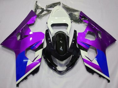 2004-2005 Suzuki GSXR 600 / GSXR 750 Motorcycle Fairings - White Purple Blue Glossy Black Canada Websites