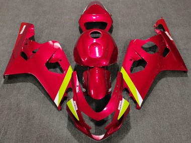 2004-2005 Suzuki GSXR 600 / GSXR 750 Motorcycle Fairings - Red Yellow White Canada Websites