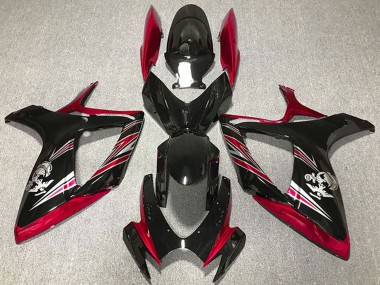 2006-2007 Suzuki GSXR 600 / GSXR 750 Motorcycle Fairing - Red Glossy Black Canada Websites