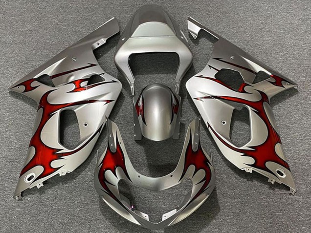 2001-2003 Suzuki GSXR 600 / GSXR 750 Motorcycle Fairings - Silver Red Canada Websites