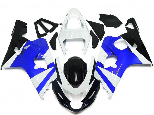 2004-2005 Suzuki GSXR 600 / GSXR 750 Motorcycle Fairing Kits - White Blue Glossy Black Canada Websites