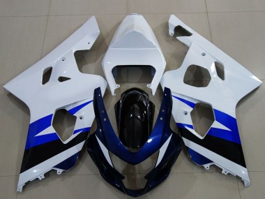 2004-2005 Suzuki GSXR 600 / GSXR 750 Motorcycle Fairing - White Blue Glossy Black Canada Websites