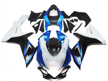 2011-2024 Suzuki GSXR 600 / GSXR 750 Motorcycle Fairings - White Light Blue Glossy Black Canada Websites