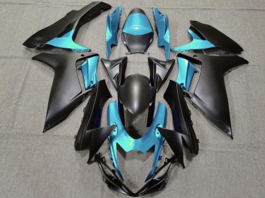 2011-2024 Suzuki GSXR 600 / GSXR 750 Motorcycle Fairings - Light Blue Matte Black Canada Websites