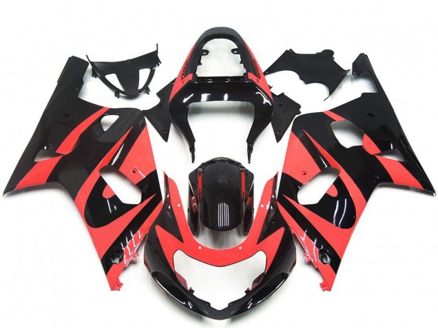 2001-2003 Suzuki GSXR 600 / GSXR 750 Motorcycle Fairings - Light Red Glossy Black OEM Style Canada Websites