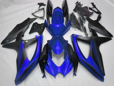 2008-2010 Suzuki GSXR 600 / GSXR 750 Motorcycle Fairings - Blue Matte Black Canada Websites