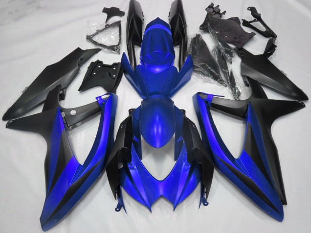 2008-2010 Suzuki GSXR 600 / GSXR 750 Motorcycle Fairings - Blue Matte Black Canada Websites