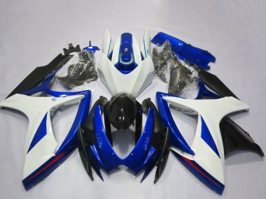 2006-2007 Suzuki GSXR 600 / GSXR 750 Motorcycle Fairing - White Blue Glossy Black OEM Style Canada Websites