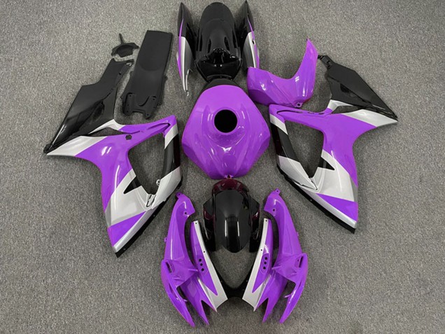 2006-2007 Suzuki GSXR 600 / GSXR 750 Motorcycle Fairings - Purple Silver Glossy Black Canada Websites