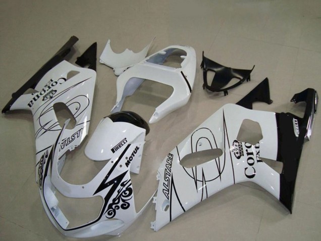 2001-2003 Suzuki GSXR 600 / GSXR 750 Motorcycle Fairings - White Black Corona Alstare Canada Websites