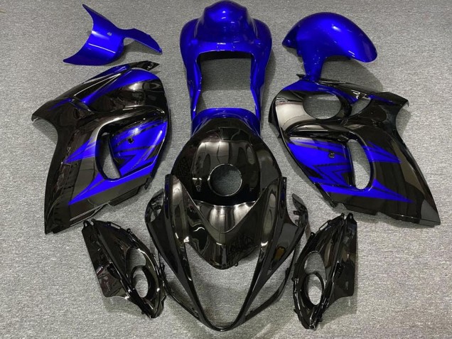 2008-2020 Suzuki GSXR 1300 Motorcycle Fairings - Glossy Black and Deep Blue Canada Websites