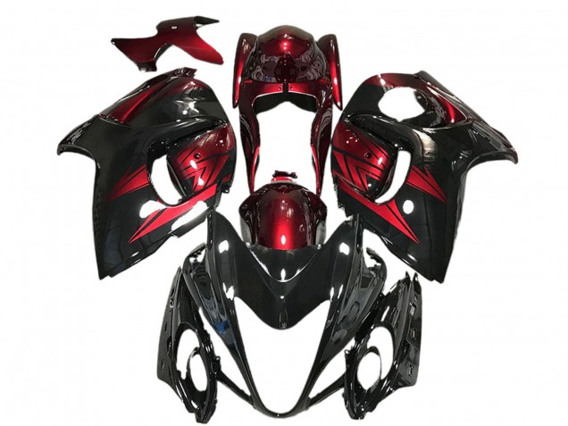 2008-2020 Suzuki GSXR 1300 Motorcycle Fairings - Glossy Black and Deep Red Canada Websites