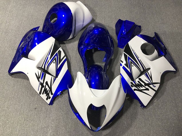 1996-2007 Suzuki GSXR 1300 Motorcycle Fairings - Glossy White Deep Blue Canada Websites