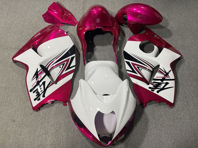 1996-2007 Suzuki GSXR 1300 Motorcycle Fairings - Glossy White Pink Canada Websites