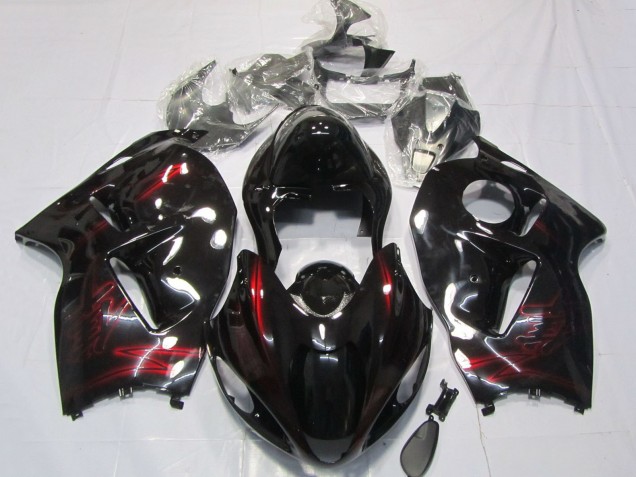 1996-2007 Suzuki GSXR 1300 Motorcycle Fairings - Red Glossy Black Canada Websites