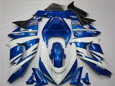2006-2007 Kawasaki ZX10R Motorcycle Fairings - Blue White Black Canada Websites