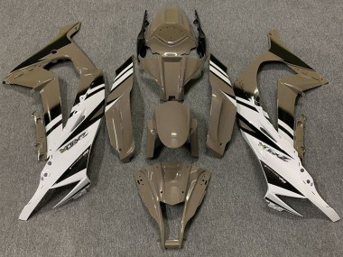 2011-2015 Kawasaki ZX10R Motorcycle Fairings - Brown White Black Canada Websites