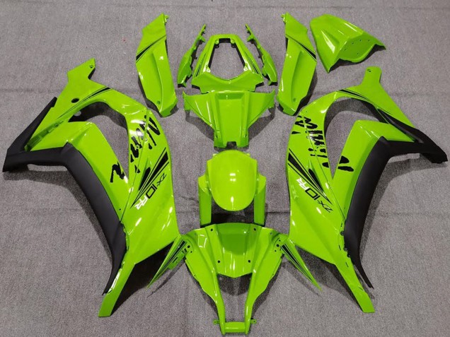 2011-2015 Kawasaki ZX10R Motorcycle Fairings - Green Matte Black Canada Websites
