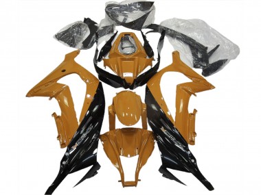 2011-2015 Kawasaki ZX10R Motorcycle Fairings - Dark Orange Glossy Black Canada Websites