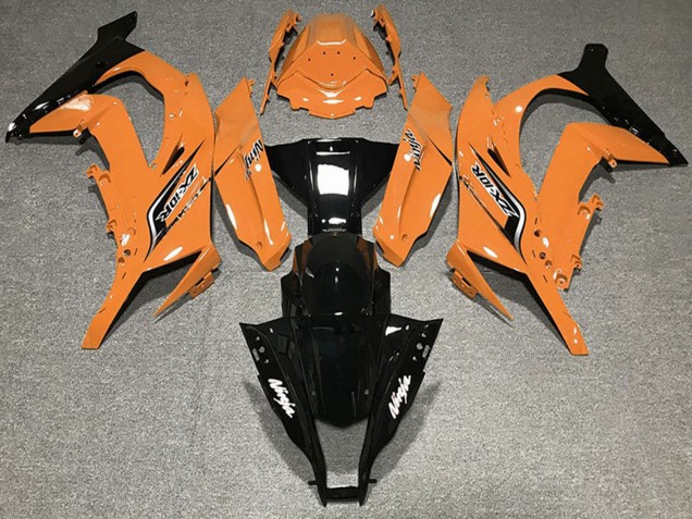 2011-2015 Kawasaki ZX10R Motorcycle Fairings - Orange Glossy Black Canada Websites