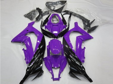 2011-2015 Kawasaki ZX10R Motorcycle Fairings - Purple Glossy Black Canada Websites