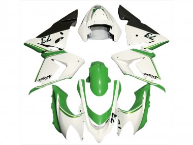 2004-2005 Kawasaki ZX10R Motorcycle Fairings - Glossy White Green Canada Websites