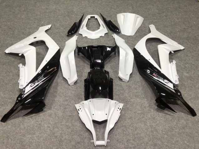 2011-2015 Kawasaki ZX10R Motorcycle Fairings - White Glossy Black Canada Websites