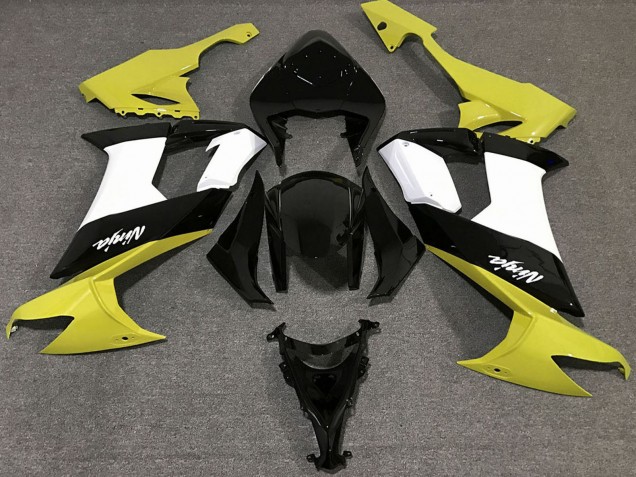 2008-2010 Kawasaki ZX10R Motorcycle Fairings - Glossy Yellow Black and White Canada Websites